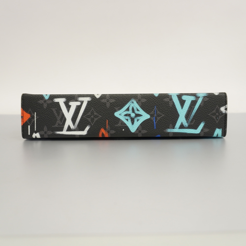 Auth Louis Vuitton Monogram Eclipse Pochette Voya… - image 3